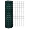 vidaXL Fence Panels PVC-coated iron Green