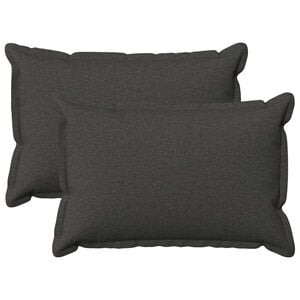 vidaXL Cushion Cover 2 pcs HOUTEN Dark Grey 30 x 50 cm Faux Linen