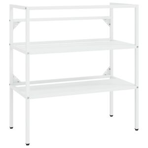 vidaXL Bathroom Washbasin Frame White 79x38x83 cm Iron