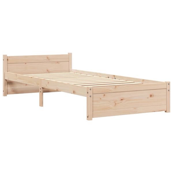 vidaXL Bed Frame without Mattress Solid Wood 90x190 cm Single Single