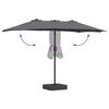 vidaXL Garden Parasol Anthracite 385 x 209 x 244 cm Polyester