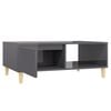 vidaXL Coffee Table High Gloss Grey 90x60x35 cm Engineered Wood