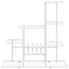 vidaXL Flower Stand 94.5x25x88 cm White Metal