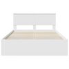 vidaXL Bed Frame with Headboard White 150 x 200 cm Engineered Wood