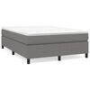 vidaXL Box Spring Bed Frame Dark Grey Fabric