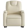 vidaXL Electric Stand up Massage Recliner Chair Cream Faux Leather