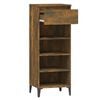 vidaXL Shoe Rack Smoked Oak 40x36x105 cm Engineered Wood