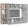 vidaXL 8 Piece TV Cabinet Set Concrete Grey Engineered Wood