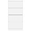 vidaXL Shoe Cabinet with 4 Flip-Drawers White 80x21x163.5 cm