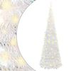 vidaXL Artificial Christmas Tree Pop-up 200 LEDs White 210 cm