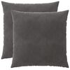 vidaXL Cushion with Pillow HEERLEN 2 pcs Dark Grey Velvet