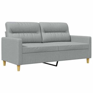 vidaXL 2-Seater Sofa Light Grey 140 cm Fabric