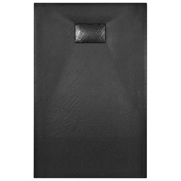 vidaXL Shower Base Tray SMC Black 100x80 cm