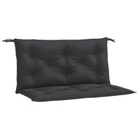 vidaXL Garden Bench Cushions 2pcs Black 100x50x7 cm Oxford Fabric
