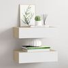vidaXL Wall Drawer Shelves 2 pcs Oak and White 40x23.5x10cm MDF