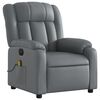 vidaXL Stand up Massage Recliner Chair Grey Faux Leather