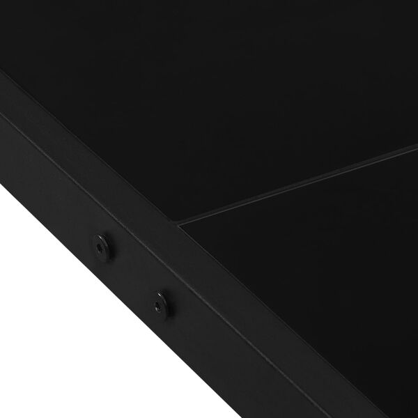 vidaXL Garden Table 130x130x72 cm Black Steel and Glass