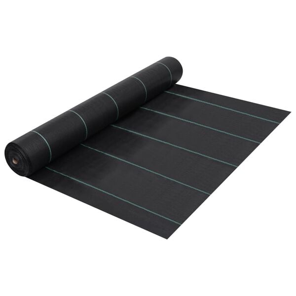 vidaXL Weed & Root Control Mat Black 2x150 m PP