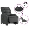 vidaXL Electric Stand up Massage Recliner Chair Dark Grey Fabric