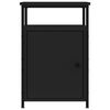vidaXL Bedside Cabinet Black 40x42x60 cm Engineered Wood