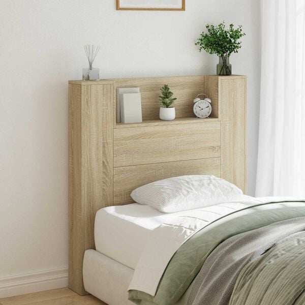vidaXL Headboard Sonoma Oak 100 x 16.5 x 103.5 cm Engineered Wood