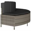 vidaXL Hot Tub Benches with Cushions 2 pcs Grey Poly Rattan