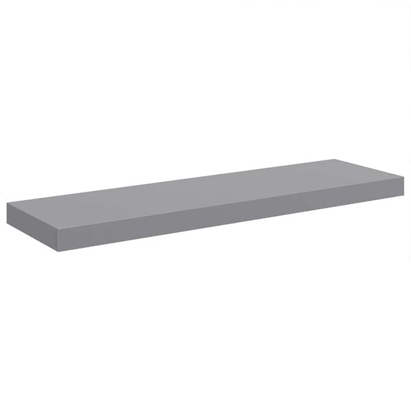 vidaXL Floating Wall Shelf Grey 80x23.5x3.8 cm MDF