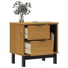 vidaXL Bedside Cabinet "FLAM" 49x35x50 cm Solid Wood Pine