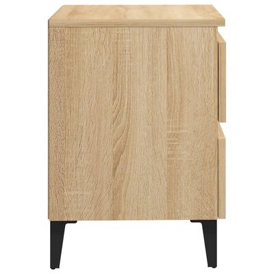 vidaXL Bed Cabinets 2 pcs Sonoma Oak 40x35x50 cm Engineered Wood