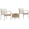vidaXL Garden set Beige Poly Rattan