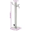 vidaXL Garden Water Column Stainless Steel Round 65 cm
