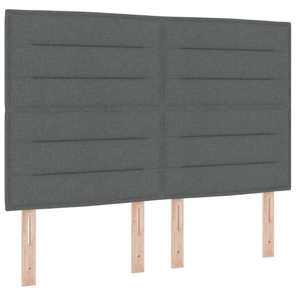 vidaXL Headboard with Headboard Dark Grey 160 cm Faux Leather