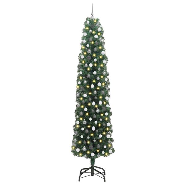 vidaXL Artificial Christmas Tree with 300 LEDs with Stand Green 240 cm