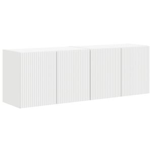 vidaXL TV Wall Cabinet 2 pcs White Engineered Wood