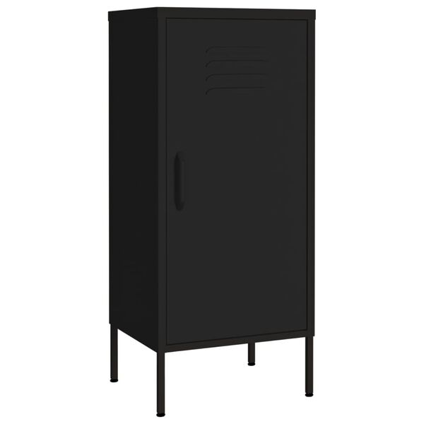 vidaXL Storage Cabinet Black 42.5x35x101.5 cm Steel