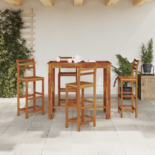 vidaXL Bar Table Solid Acacia Wood 120x60x105 cm