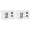 vidaXL Dishwasher Panel Kalmar 2 pcs White Engineered Wood