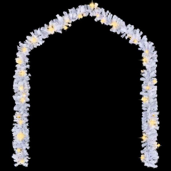 vidaXL Christmas Garland with LED Lights 5 m White