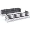 vidaXL 9 Piece Garden Lounge Set with Cushions Solid Pinewood
