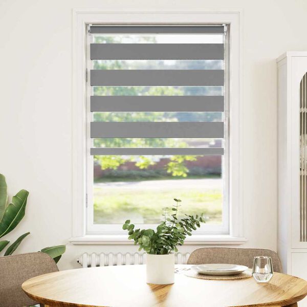 vidaXL Zebra blind 50.9x100 cm Fabric Width 46.7 cm grey