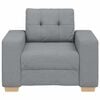 vidaXL Sofa Chair Light Grey 60 cm Fabric