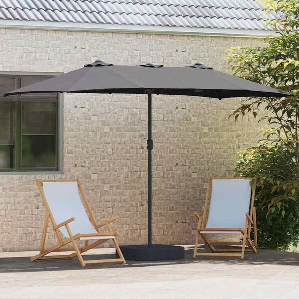 vidaXL Garden Parasol Anthracite 385 x 209 x 244 cm Fabric