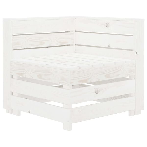 vidaXL 6 Piece Garden Lounge Set Pallets Wood White