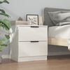 vidaXL Bedside Cabinet White Engineered Wood