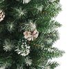 vidaXL Artificial Slim Christmas Tree Green and White 240 cm