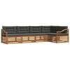 vidaXL Outdoor Sofa Set with Cushion 5 pcs Natural and Anthracite