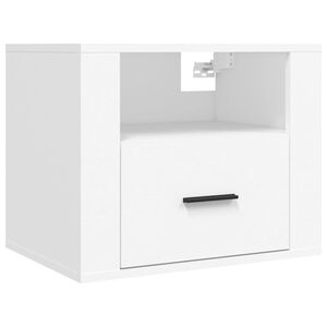 vidaXL Wall-mounted Bedside Cabinet White 50x36x40 cm