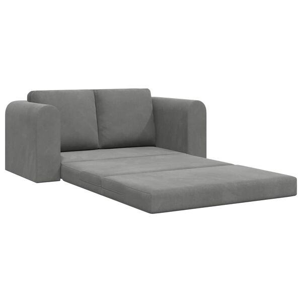 vidaXL Sofa Bed 60cm Dark Grey Velvet