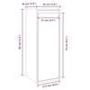 vidaXL Wall Cabinets 2 pcs White 30x30x80 cm Solid Wood Pine