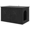 vidaXL Cat House Black 85 x 55 x 50.5 cm Engineered Wood